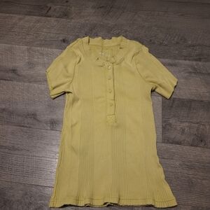 Aerie Yellow Ribbed Top